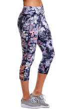 Dusty Purple Print Crisscross Detail Leggings