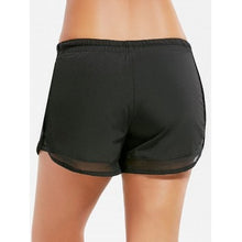 Mesh Trim Elastic Waist Running Shorts