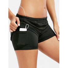 Mesh Trim Elastic Waist Running Shorts