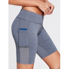 Elastic Waist Running Shorts with Pocket