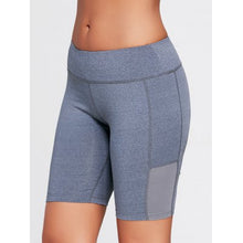 Elastic Waist Running Shorts with Pocket