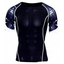 Elastic Short Sleeves Tight Running Male T-shirt