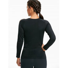 Sports Round Neck Cutout Sleeve Top