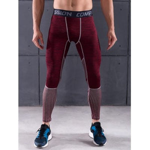 Checkered Compression Tights Athletic Pants