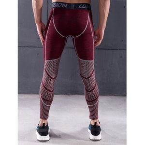 Checkered Compression Tights Athletic Pants