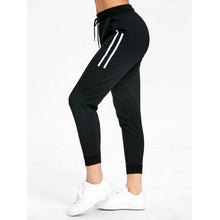 Stripe Panel Drawstring Joggers Pants