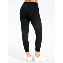 Stripe Panel Drawstring Joggers Pants