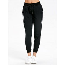 Stripe Panel Drawstring Joggers Pants