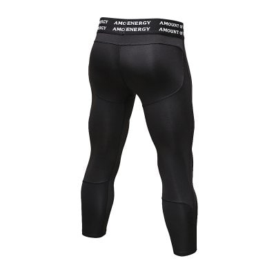 Men Gym Compression Sports Tights Running Quick Dry Fitness Cropped Pants