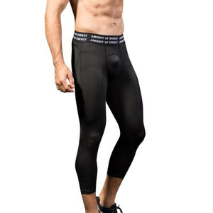 Men Gym Compression Sports Tights Running Quick Dry Fitness Cropped Pants