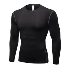 Men's Elastic Tight Fast Drying Fitness Long Sleeves Running T-Shirt