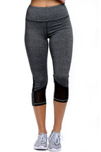 Black Patch Mesh Accent Black Active Capri Leggings