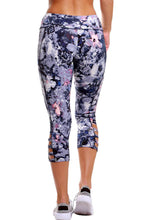 Dusty Purple Print Crisscross Detail Leggings