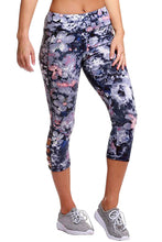 Dusty Purple Print Crisscross Detail Leggings
