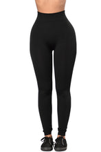 Solid Black High Waist Sports Leggings