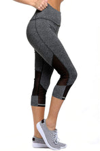 Black Patch Mesh Accent Black Active Capri Leggings