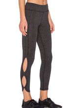 Dusty Charcoal Cutout Side Sports Leggings